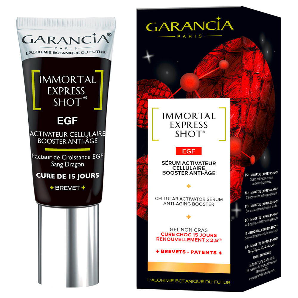 Garancia Immortal Express Shot EGF Fluide Activateur Cellulaire Booster Anti-Âge