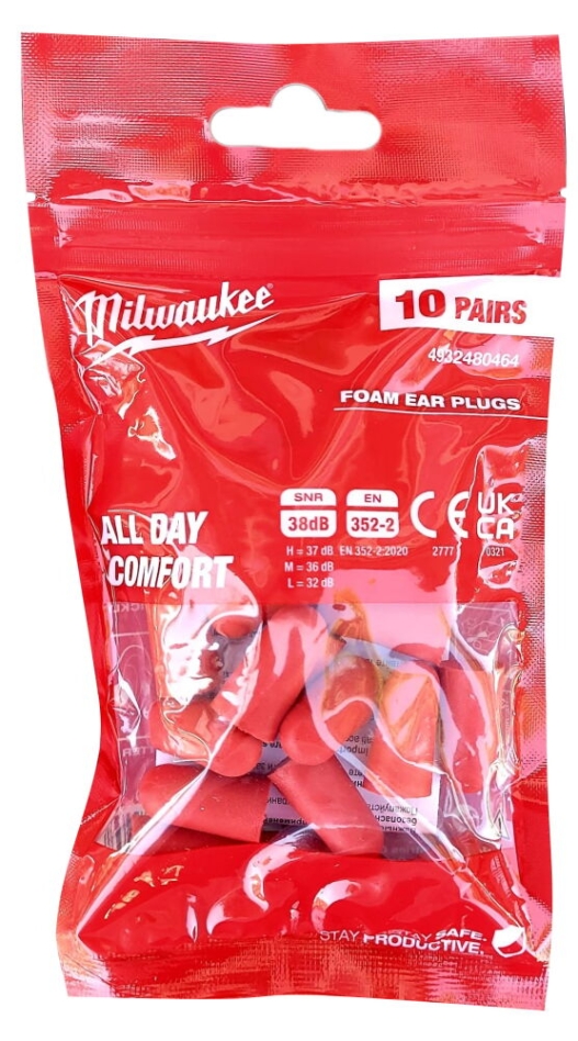 Αξεσουάρ Milwaukee 4932480464 Αφρώδη ωτοασπίδες 10 ζεύγη