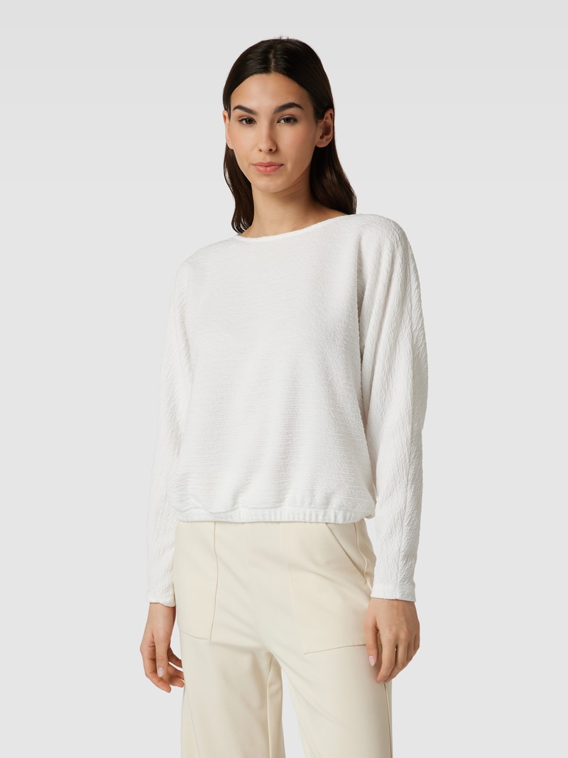 Sweatshirt mit Strukturmuster Modell 'Gilora' in offwhite
