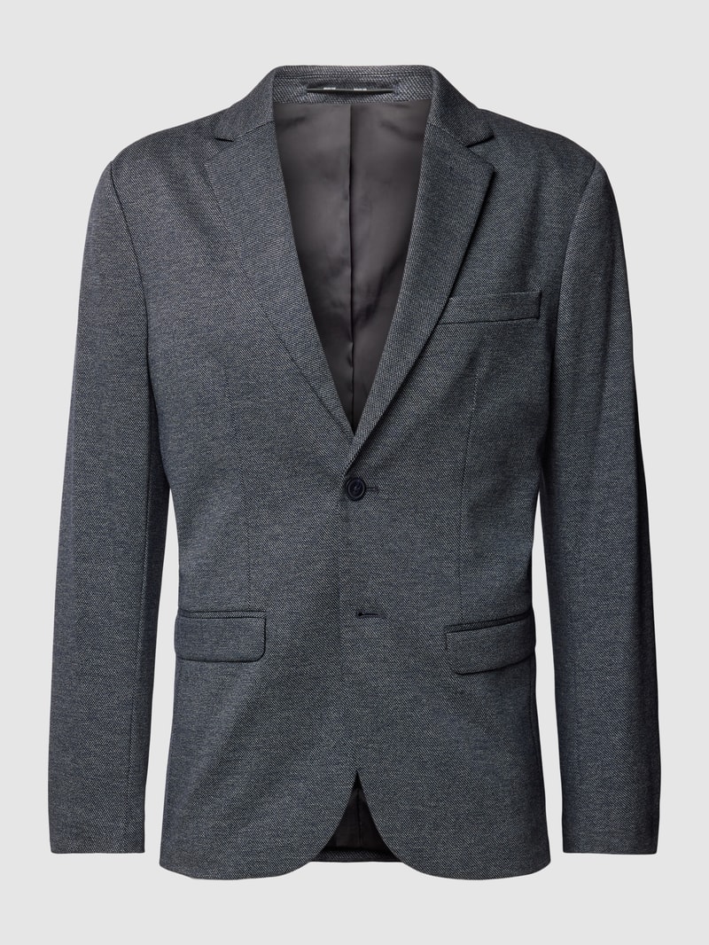 Slim Fit Sakko mit Brusttasche Modell 'AITOR' in dunkelblau