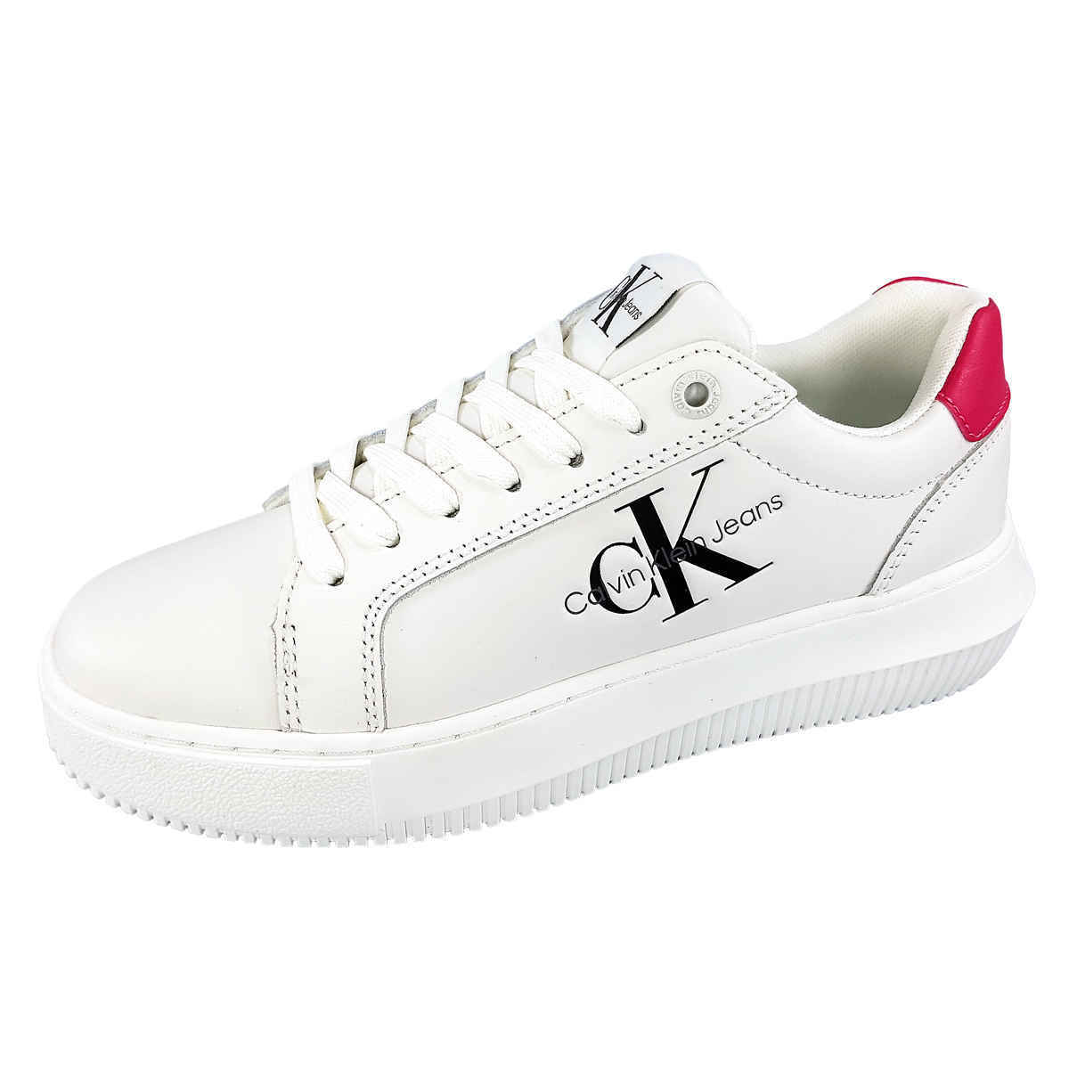 Calvin Klein Chunky Cupsole Weiß 01W White/Rasberry