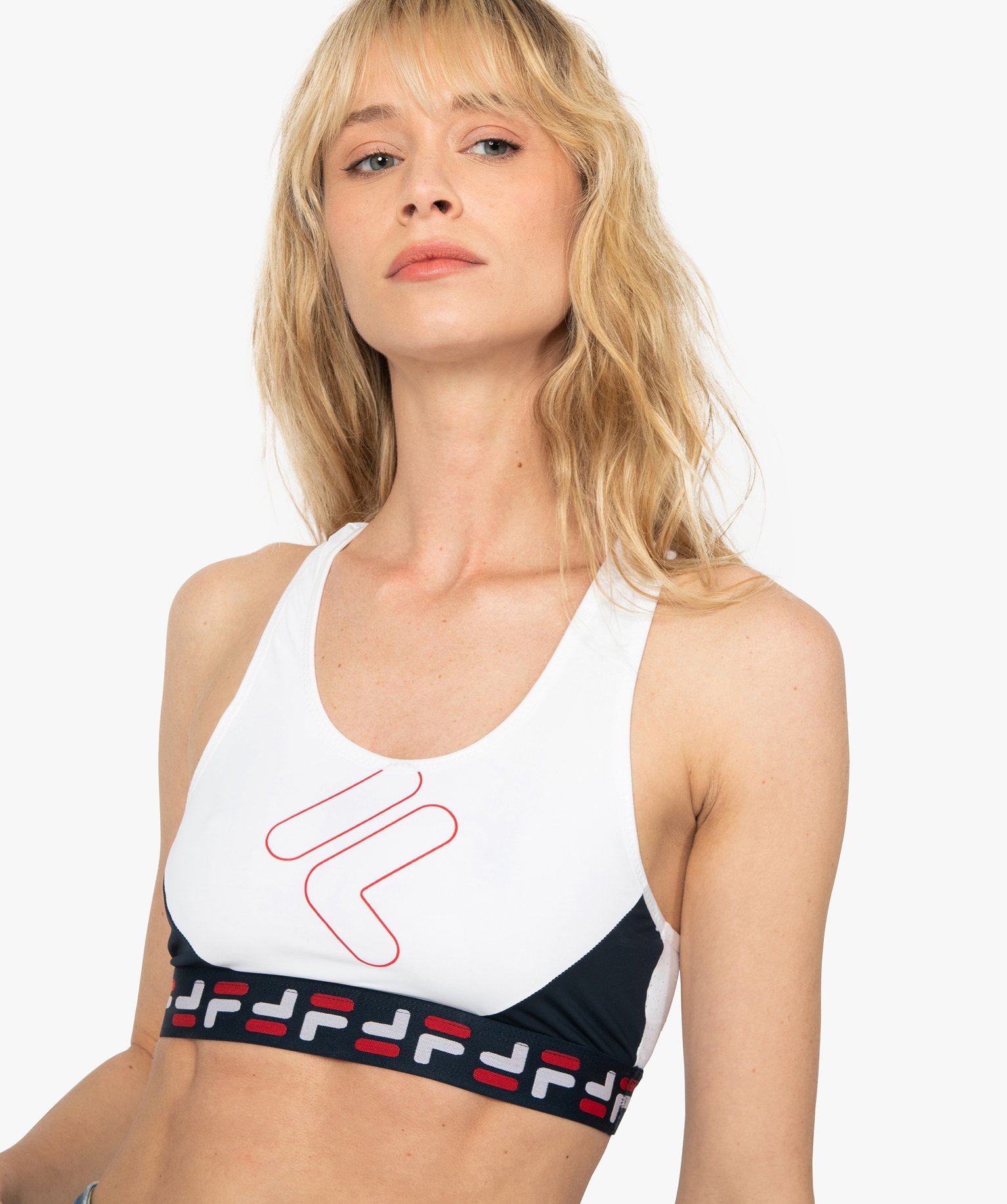 Brassière femme avec dos nageur perforé - Fila bleu fonce | GEMO