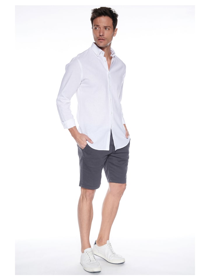 Steffen Klein Leinenhemd Tailored Fit in weiß günstig kaufen