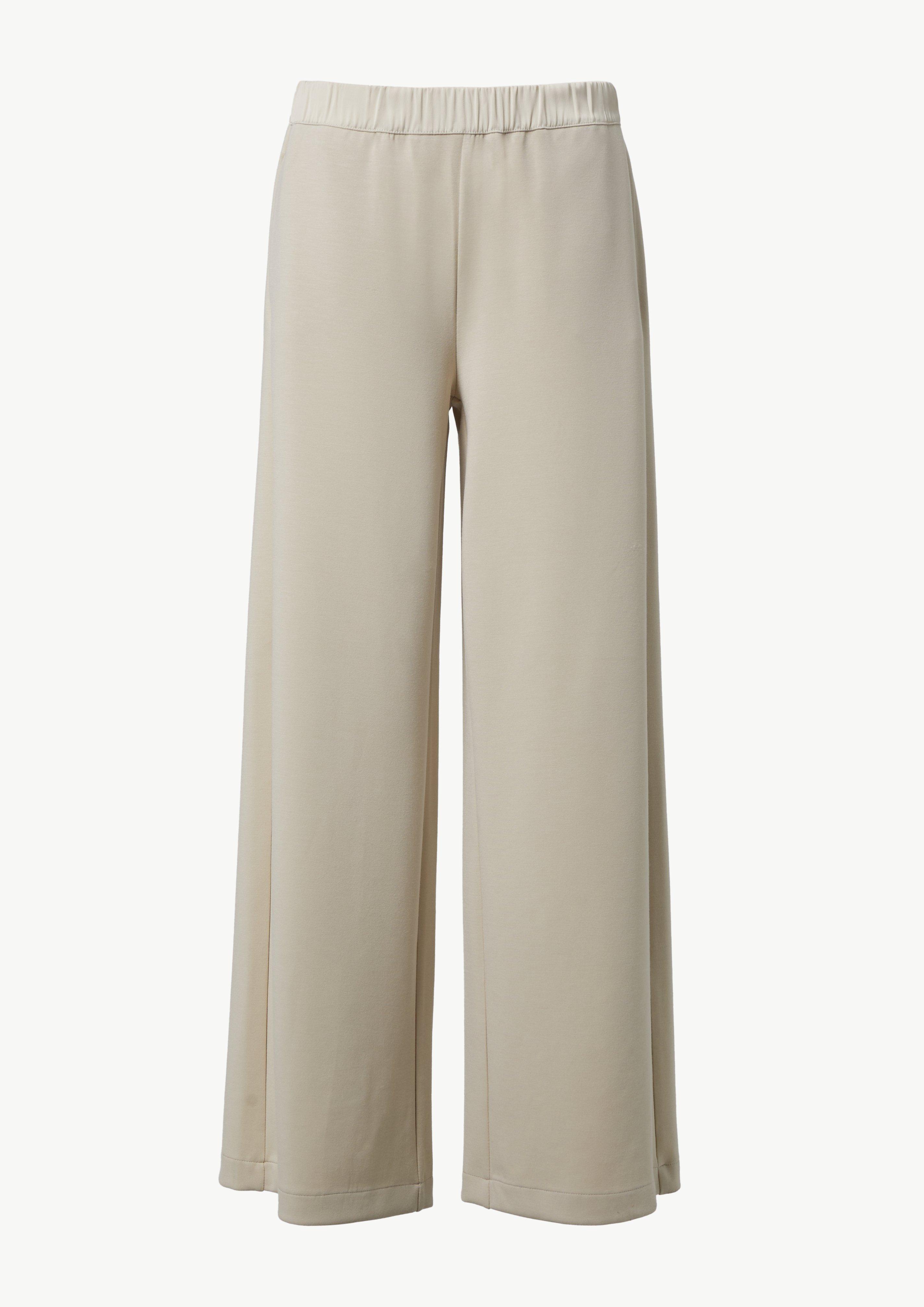 Palazzohose mit elastischem Bund - helles beige