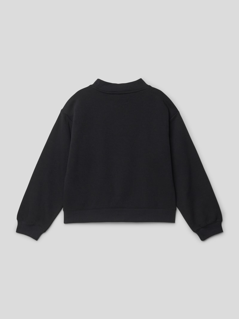 Sweatshirt mit Label-Print in schwarz
