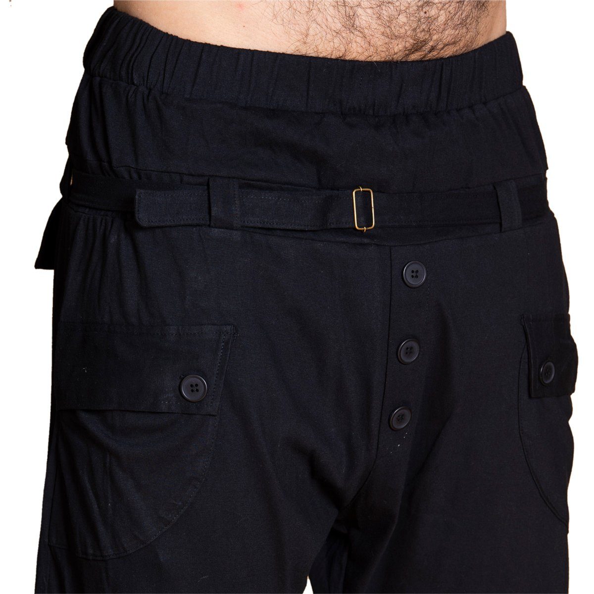 PANASIAM Wellnesshose Baggy Pants Ch02 modische Haremshose aus festem Baumwoll-Jersey-Stoff bequeme Unisex Freizeithose für Damen und Herren