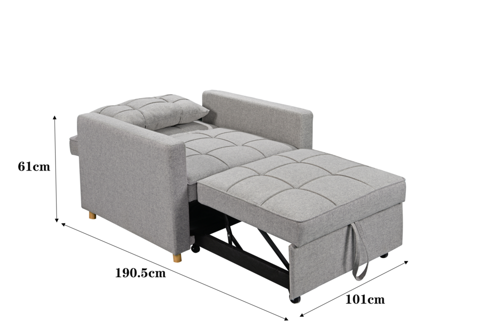 Happy Home Happy Home Schlafsessel inkl. Kissen HSP103-HGR Hellgrau