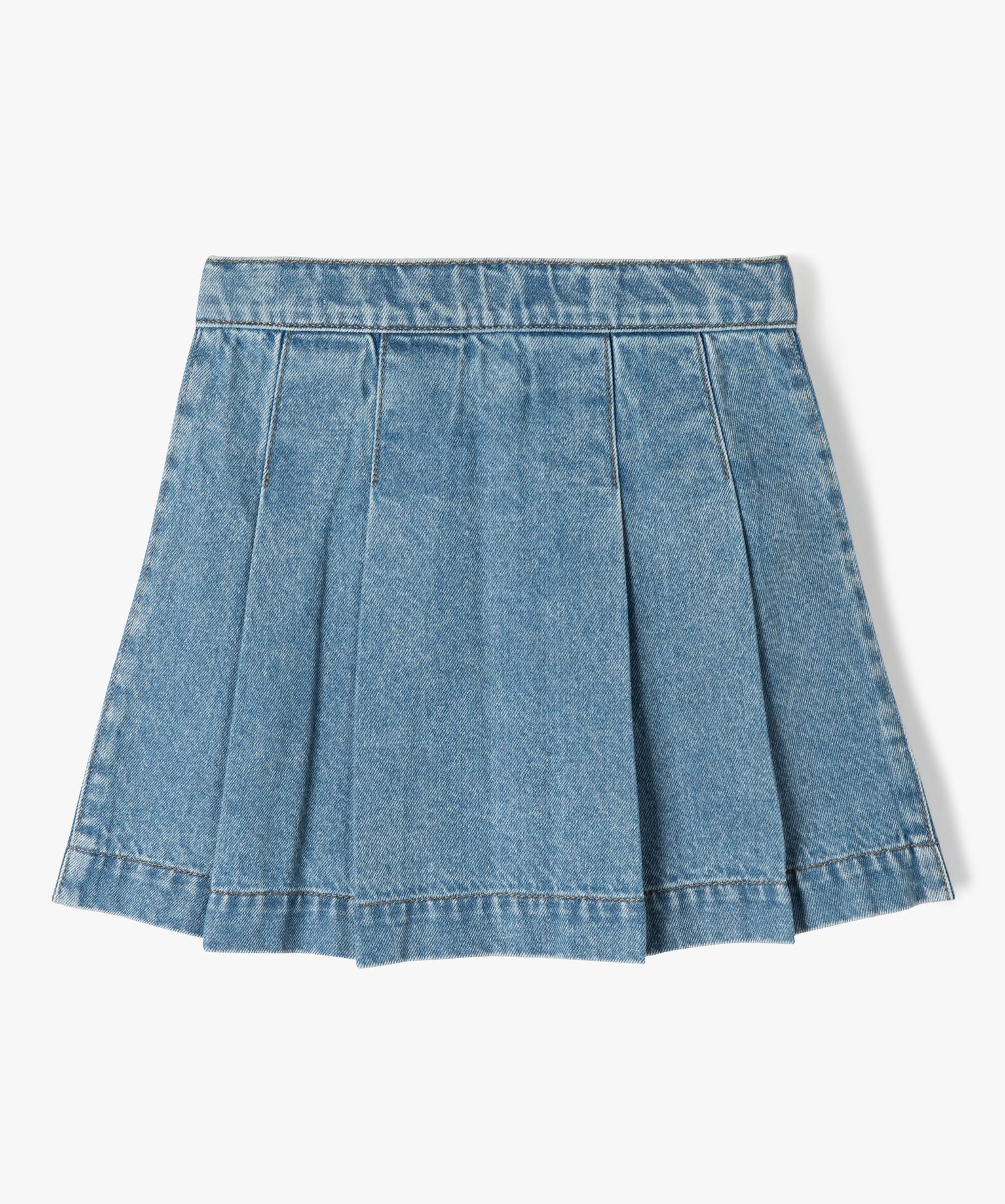 Jupe en jean plissée fille stone | GEMO