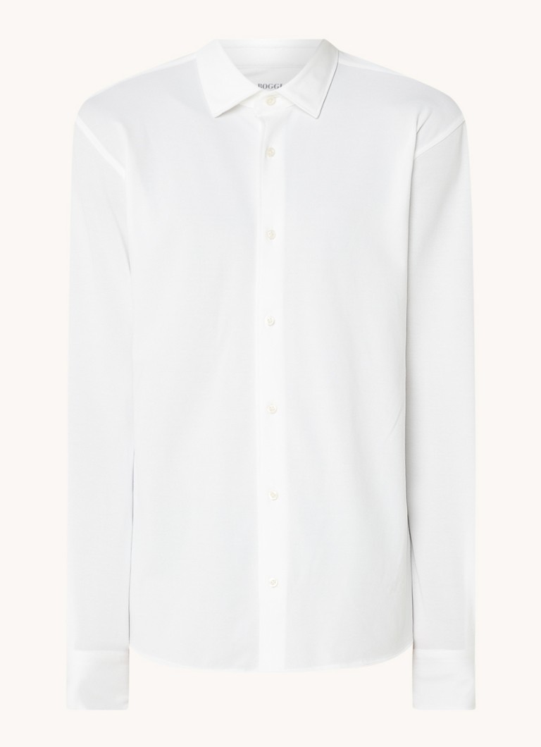 Cămașă Boggi Milano Cafe Regular Fit din piqué de bumbac