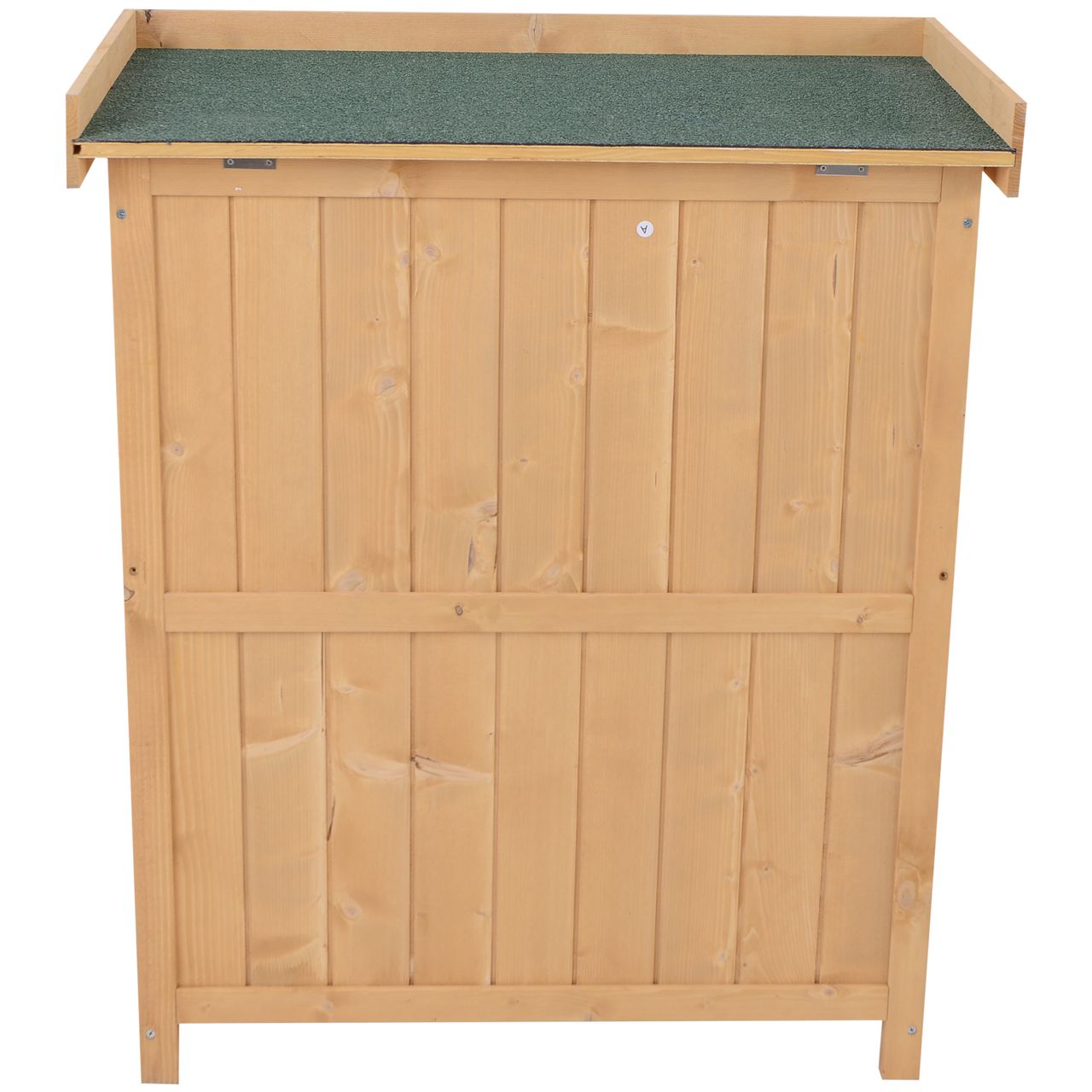 Outsunny Geräteschrank Geräteschuppen Holzschrank 2 Fächer Tannenholz Natur