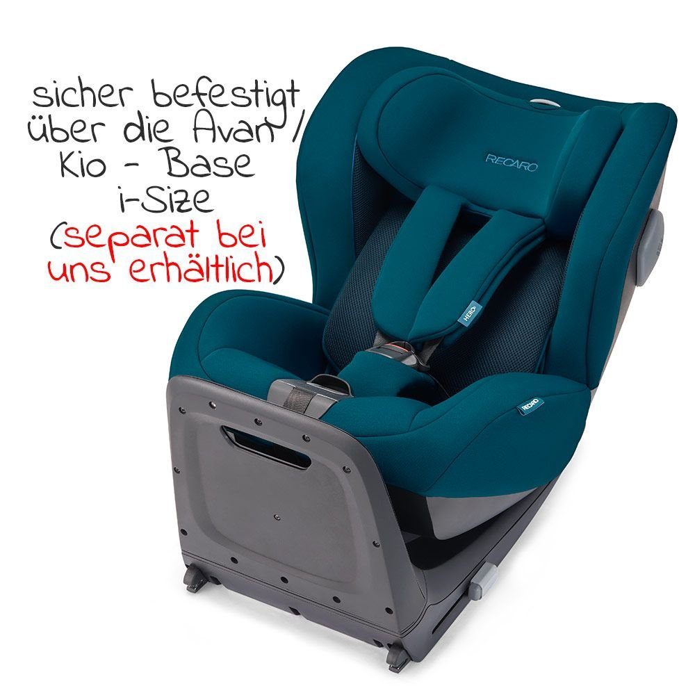 RECARO Autokindersitz Kio i-Size - Teal Green, bis: 18 kg, Kinder Autositz i-Size 60 cm - 105 cm / 3 Monate bis 4 Jahre