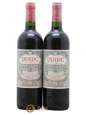 Duluc de Branaire Second Vin  2010 - Lot de 2 Bouteilles