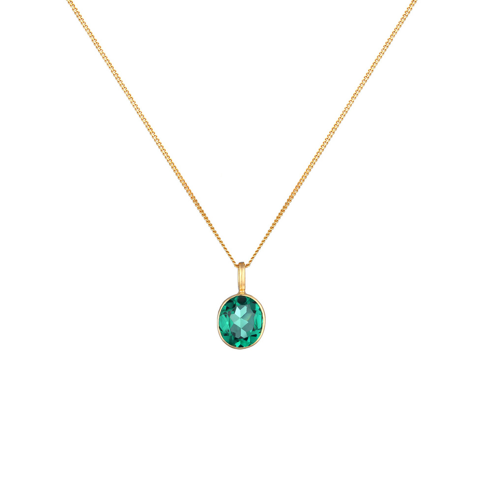 Elli PREMIUM Elli PREMIUM Collier Femmes Solitaire Pendentif Classique avec Quartz en argent s collier