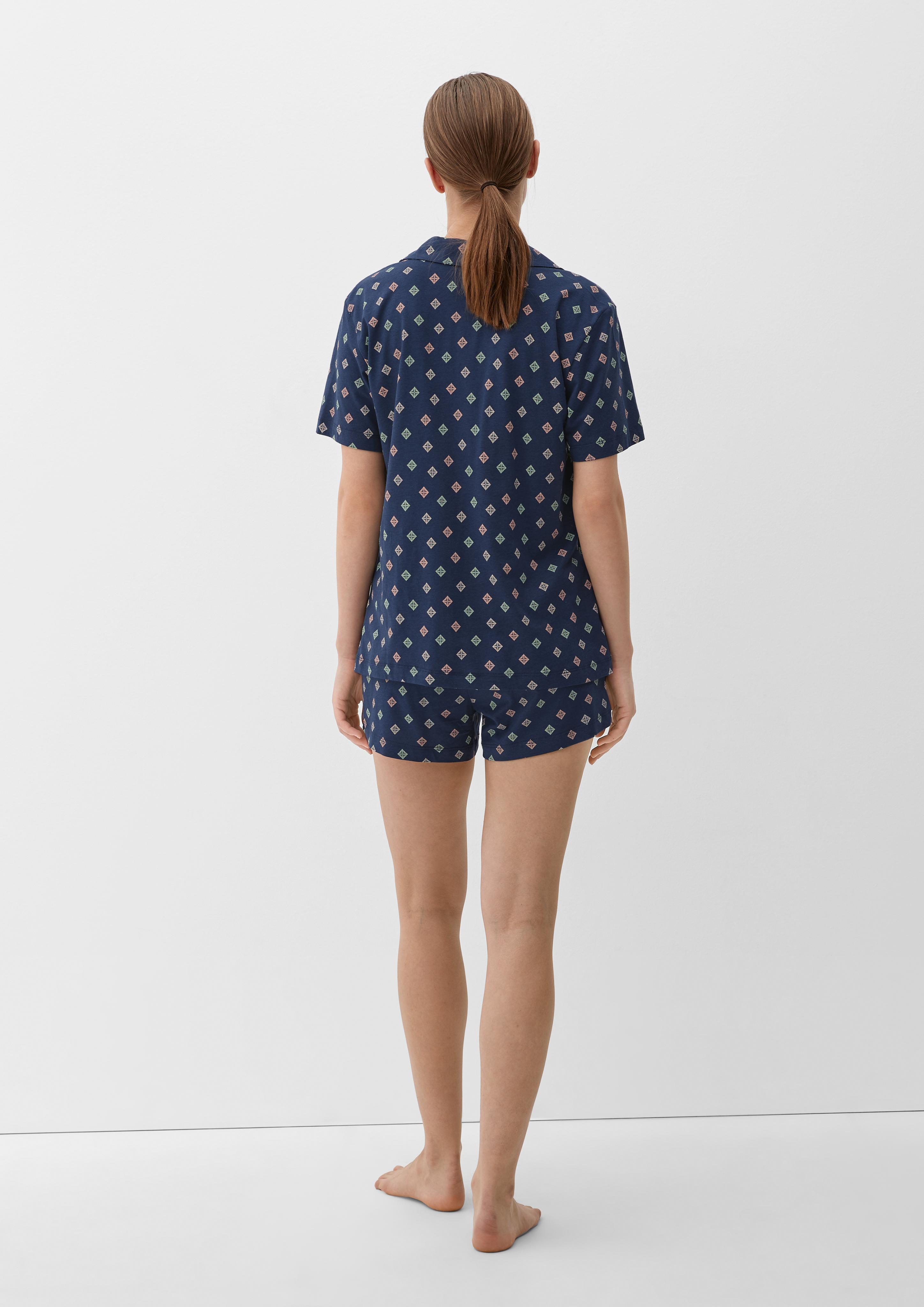 Kurzer Pyjama mit Allover-Muster  6008383-5865