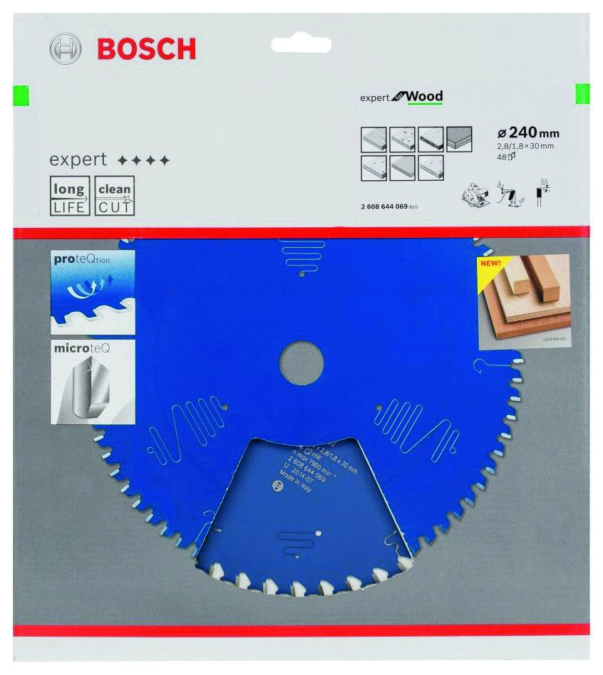 Bosch Blue Accessories 2608644069 Sirkelsagblad i hardmetall Expert for tre 240 x 30 x 48T