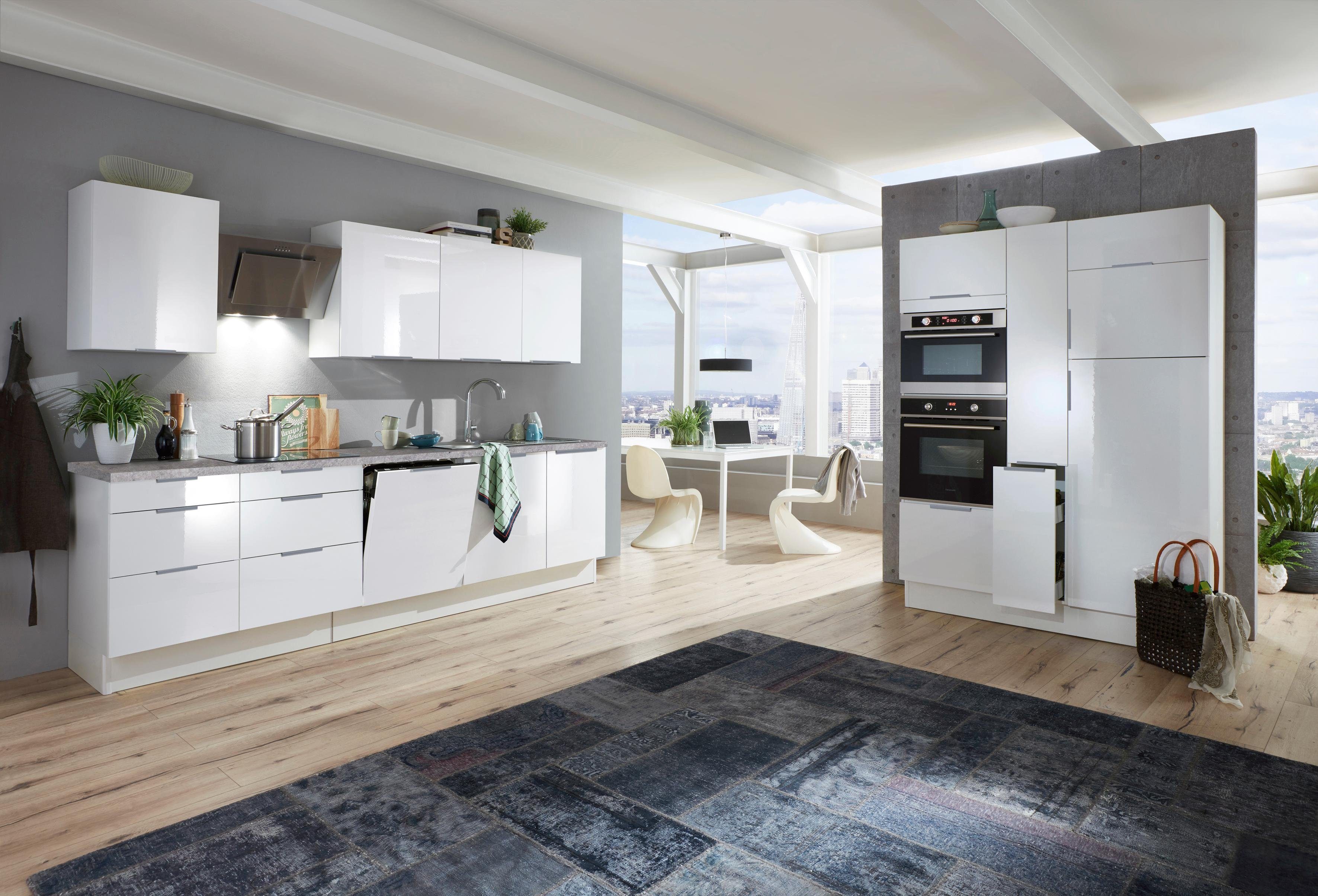 OPTIFIT Küchenzeile Tara, ohne E-Geräte, mit Vollauszug und Soft-Close-Funktion, Breite 430 cm