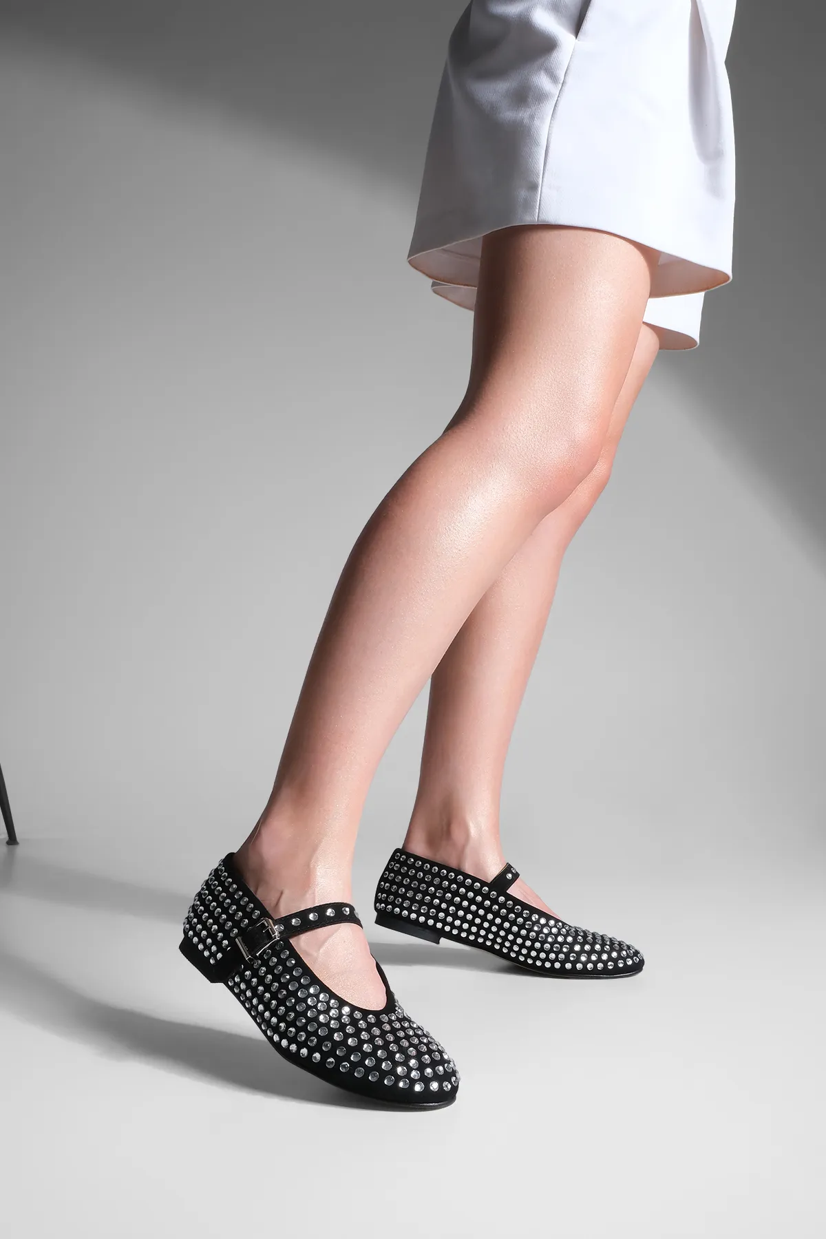 Marjin  Damen-Ballerinas „Helm Stoned“ Mary Jane Tevila Schwarz