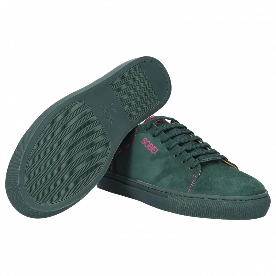 305 SOBE - Sneaker low + Snapback Cap 305 SOBE FAMILIA Veloursleder - grün