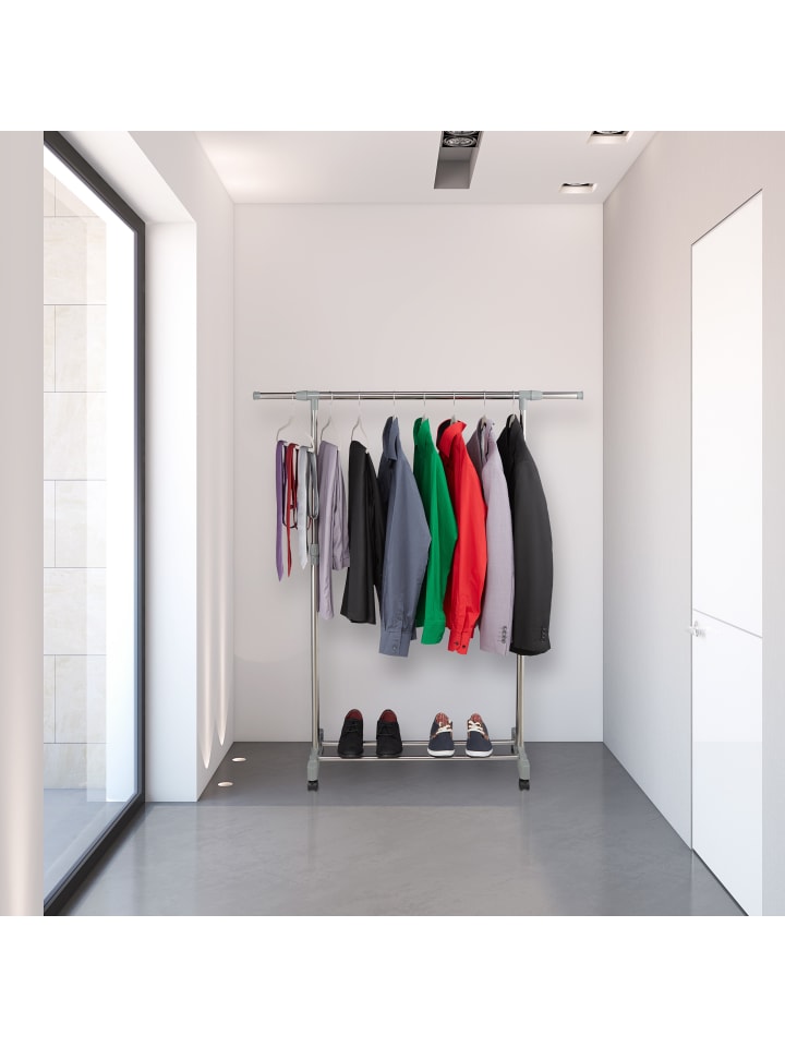 relaxdays Kleiderständer Verstellbar in Silber - (H)95-165 cm günstig kaufen onesize