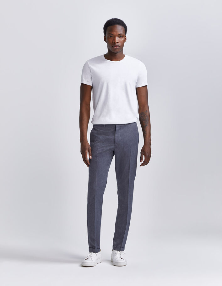 Pantalon de costume indigo effet denim Homme