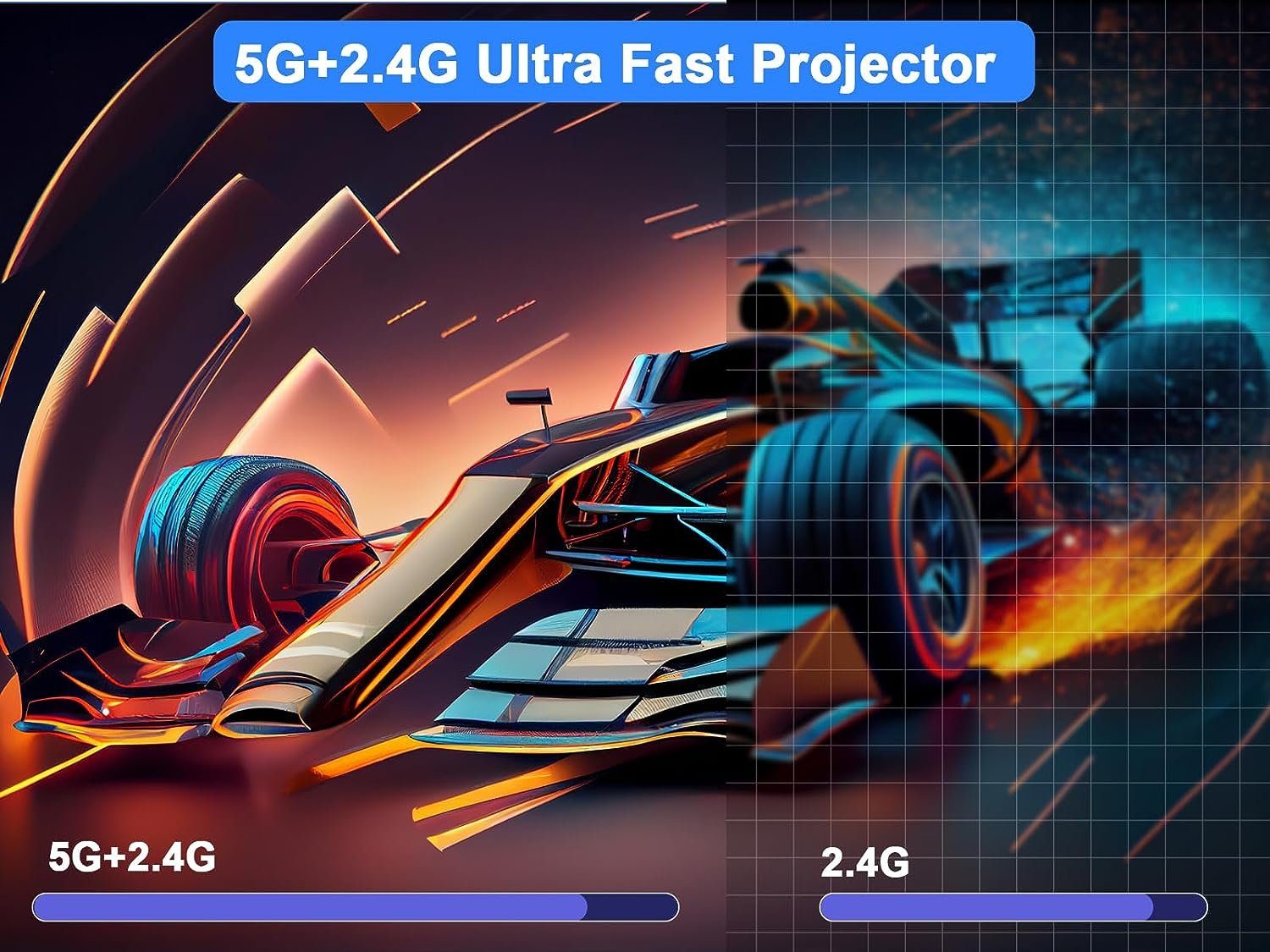 Magcubic HY300 Native Full HD Portabler Projektor (10000:1, 3840 x 2160 px, mit 180°-Drehung Kristallklare Bildqualität für unvergleichliches)