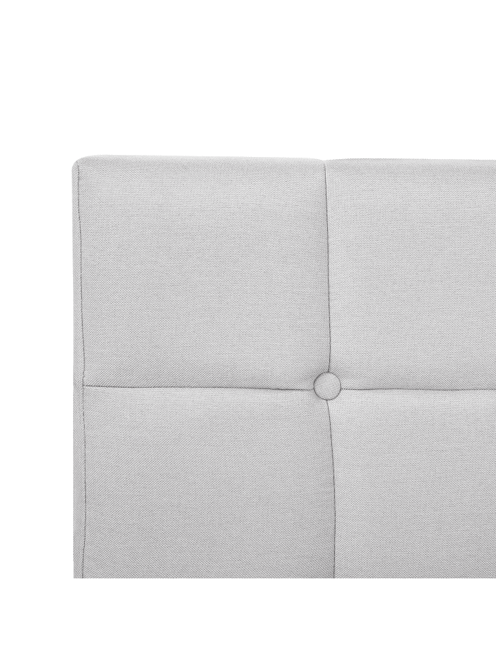 Beliani Doppelbett ADMIRAL in Grau/Silber - (W) 190 x (H) 90 x (L) 210 cm günstig kaufen onesize