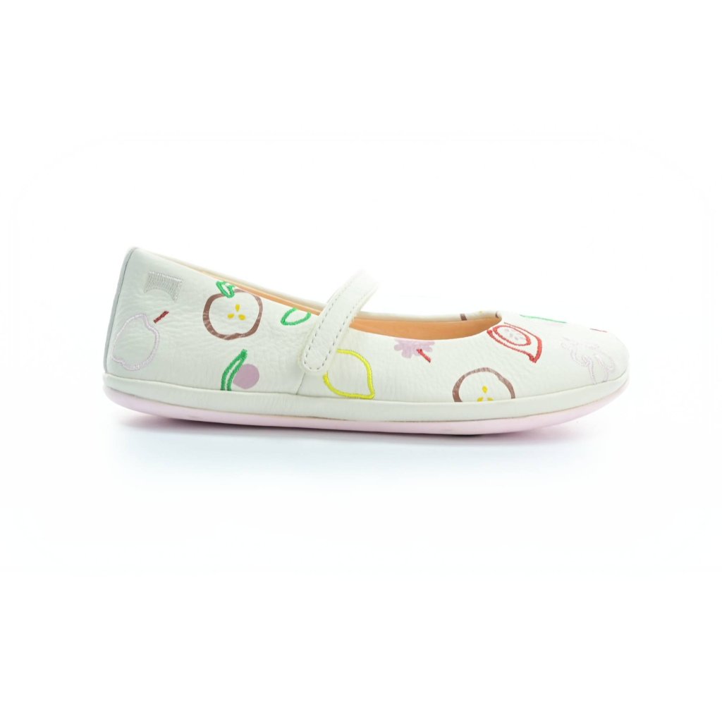 Camper White Sella Houston Fruit Ballerinas (K80486-001) K