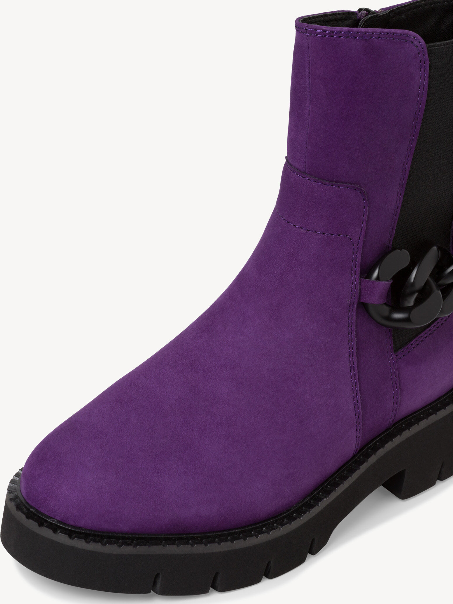 Bottine Chelsea en cuir - mauve