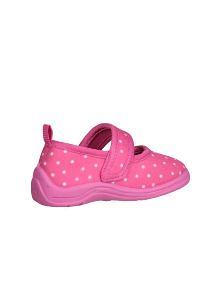 Playshoes Hausschuh Punkte in Pink günstig kaufen