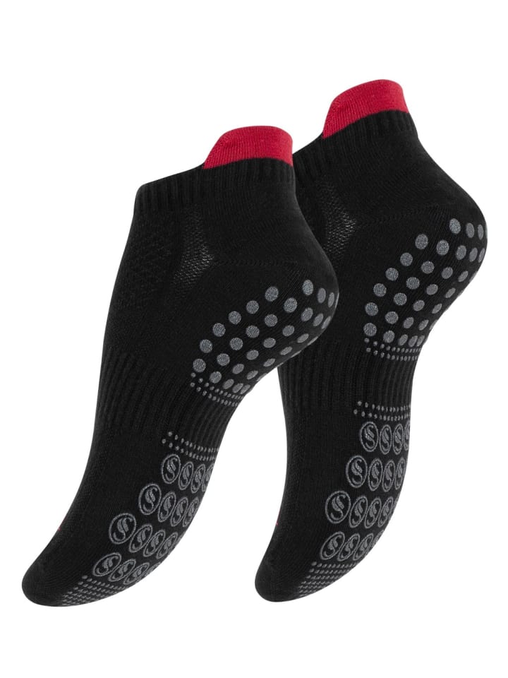 Stark Soul® Rutschfeste Sportsocken 3 Paar für Yoga und Pilates in schwarz günstig kaufen 35-38