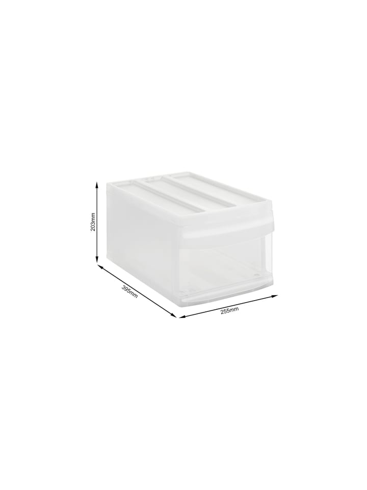 Rotho Stapelbare Schublade 10l mit Gummifüsschen in Transparent günstig kaufen onesize