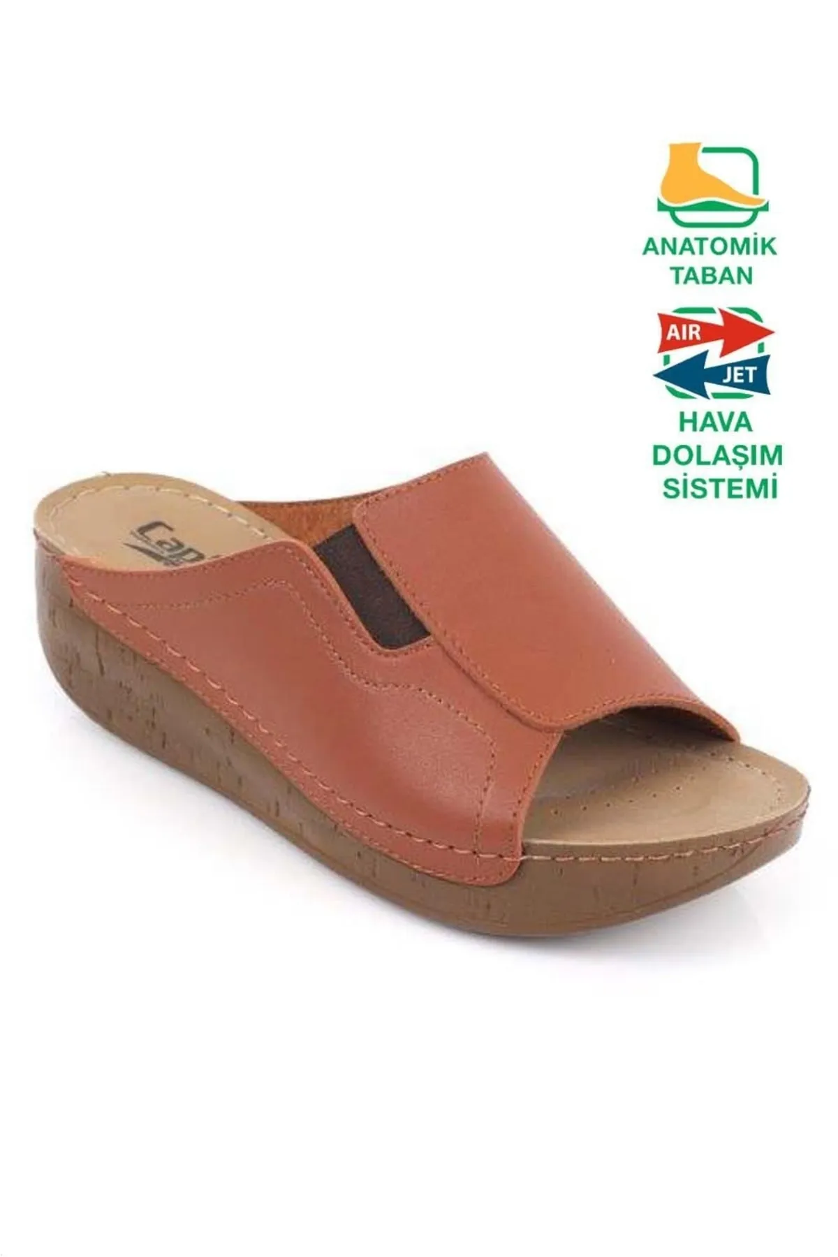 Capone Outfitters  Anatomisch weiche, bequeme Mutterhausschuhe mit Keilabsatz