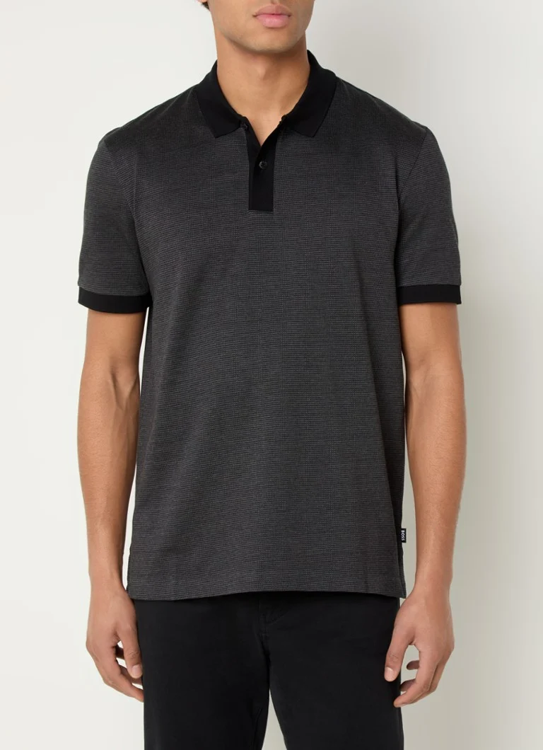Polo HUGO BOSS Parlay de corte regular com microestampa