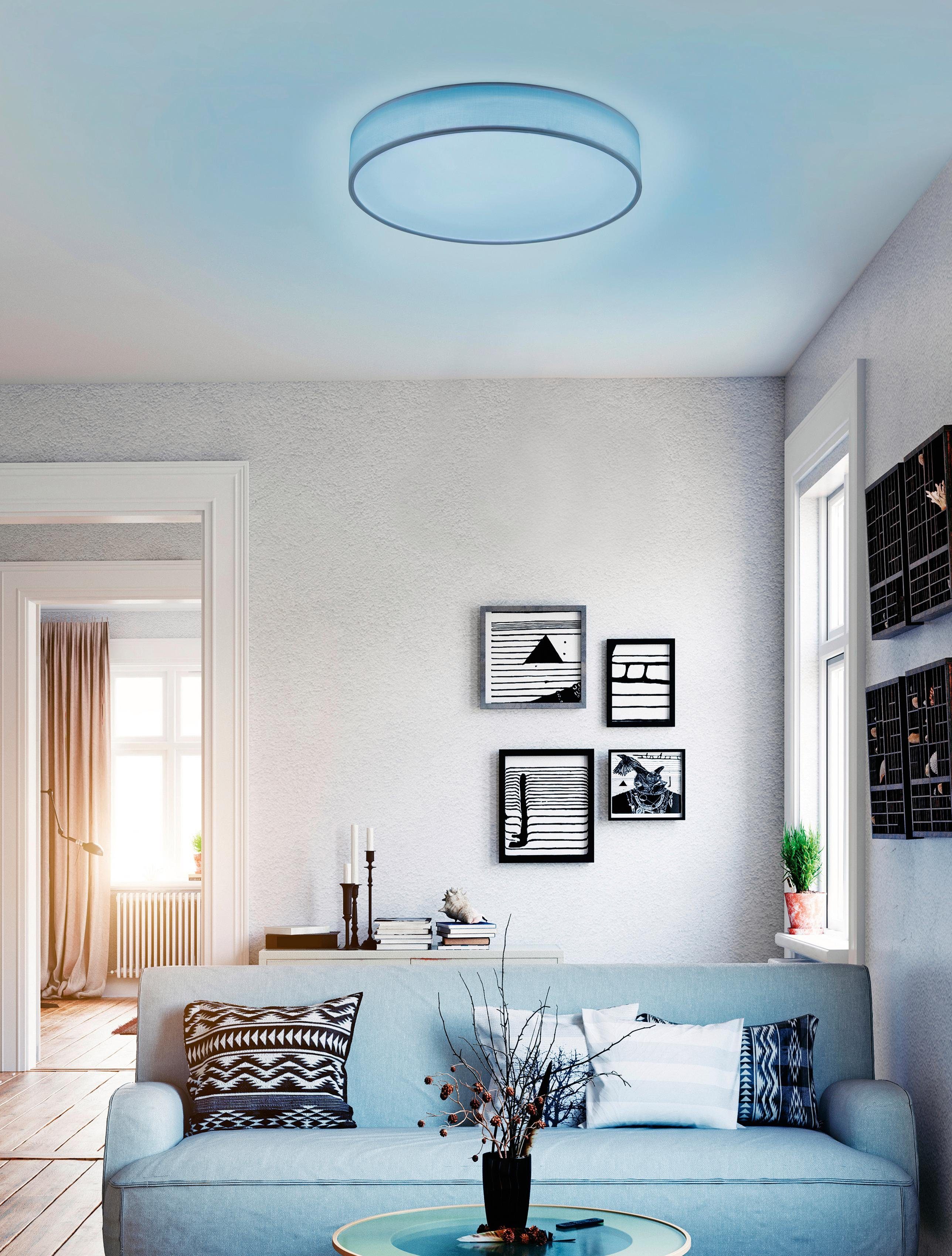 TRIO Leuchten LED Deckenleuchte DIAMO, Dimmfunktion, Farbsteuerung, Farbwechsel, Smart Home, LED fest integriert, Neutralweiß, Warmweiß, Mit WiZ-Technologie für eine moderne Smart Home Lösung