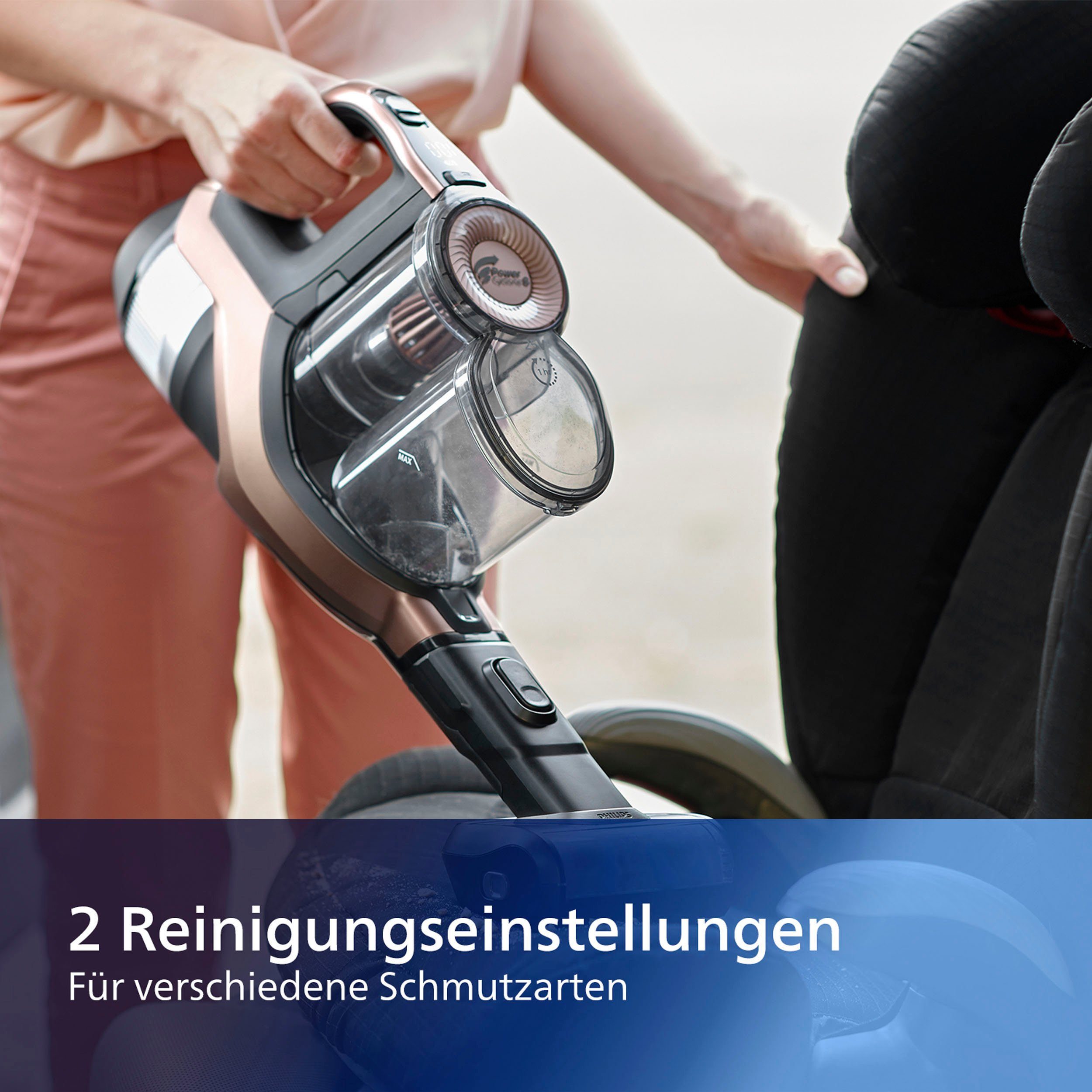 Philips Akku-Stielstaubsauger SpeedPro Max FC6826/01, beutellos, 65 Min. Akkulaufzeit