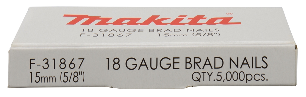 Akcesoria Makita F-31867 Brad 15mm ocynkowany do Makita DBN500/AF505N/AF550H