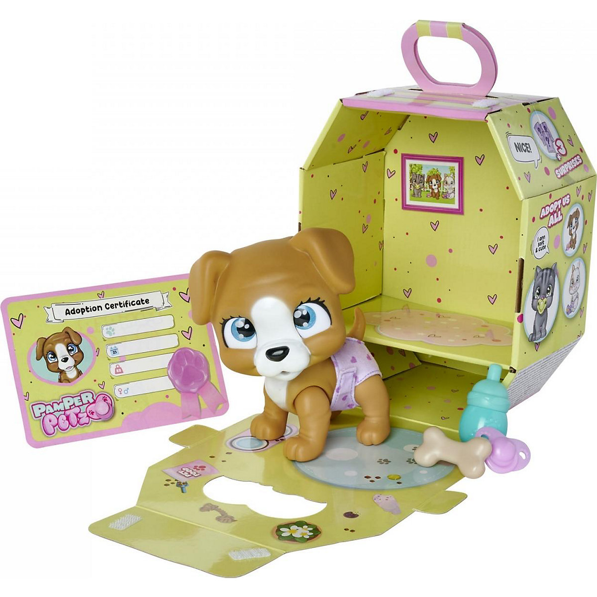 Pamper Petz Hund - Tierbaby mit Trink- und Nässfunktion, magischer Pfote & 3 Überraschungen