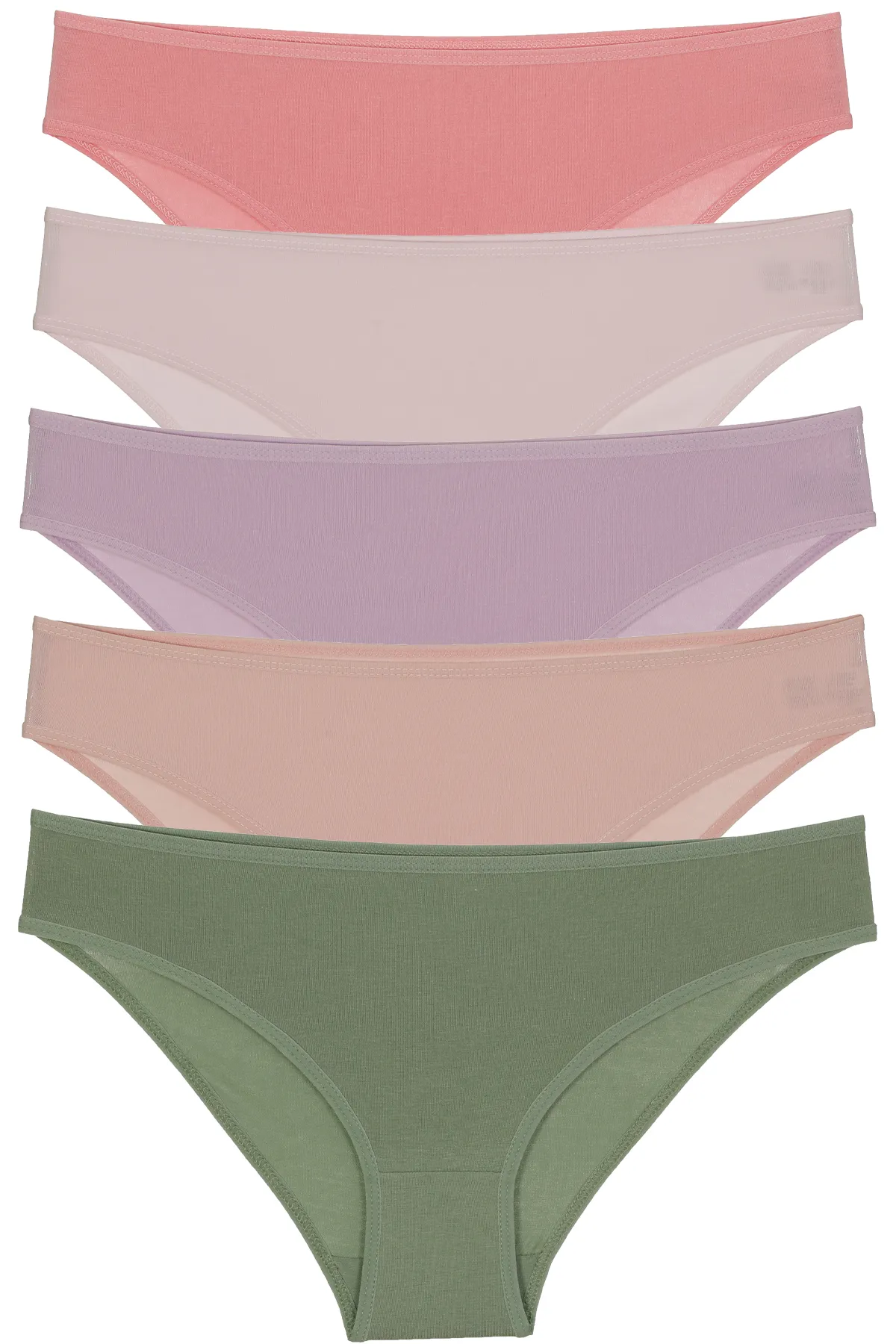 Nicoletta  Damen Höschen 5er Pack Lycra ÇAĞLA GRÜN