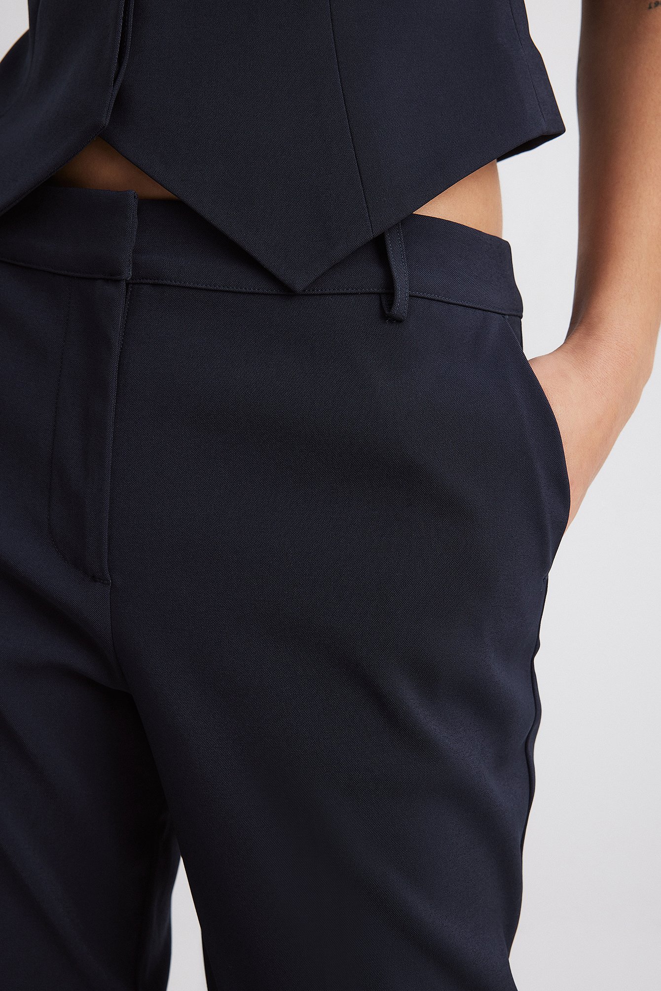 Schlag-Anzughose mit mittlerer Taille