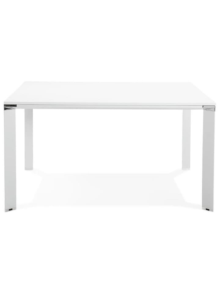 KADIMA DESIGN Schreibtisch Quadrat 140x140 cm modern funktional, Bürotisch in Weiß günstig kaufen
