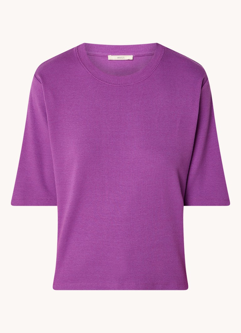 Sessùn Serge T-shirt with ribbed texture