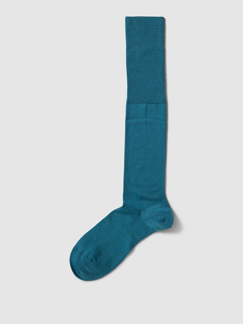 Socken mit elastischem Rippenbündchen Modell 'AIRPORT' in petrol
