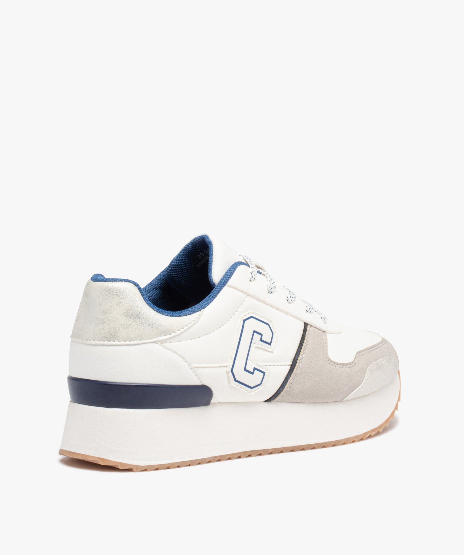 Baskets femme style rétro à semelle épaisse - Camps United blanc | GEMO