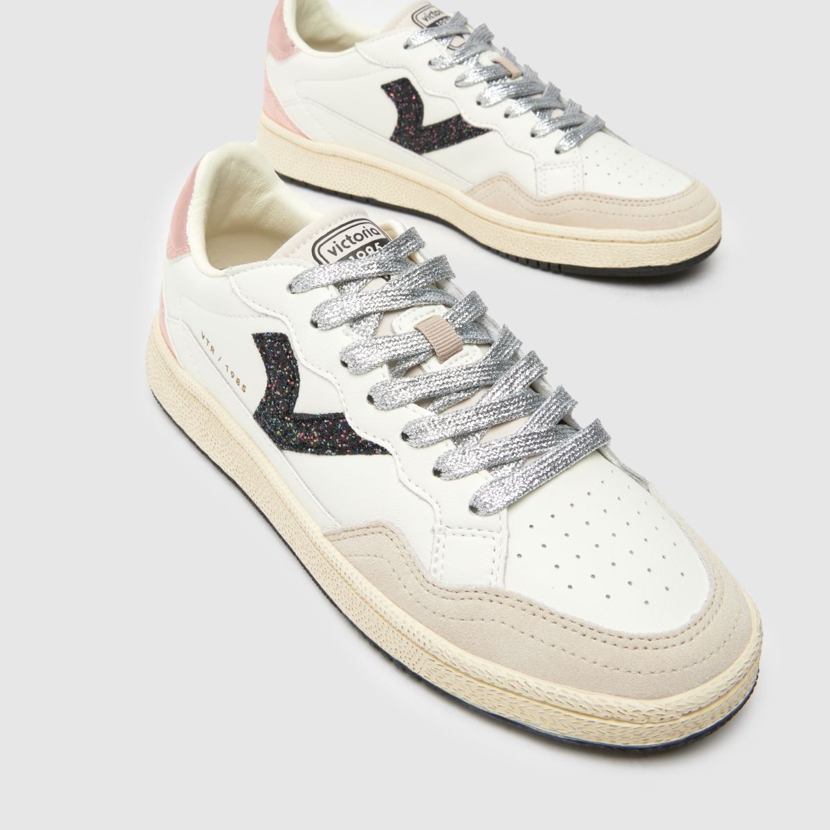 Victoria Smash-sneakers i vitt och silver