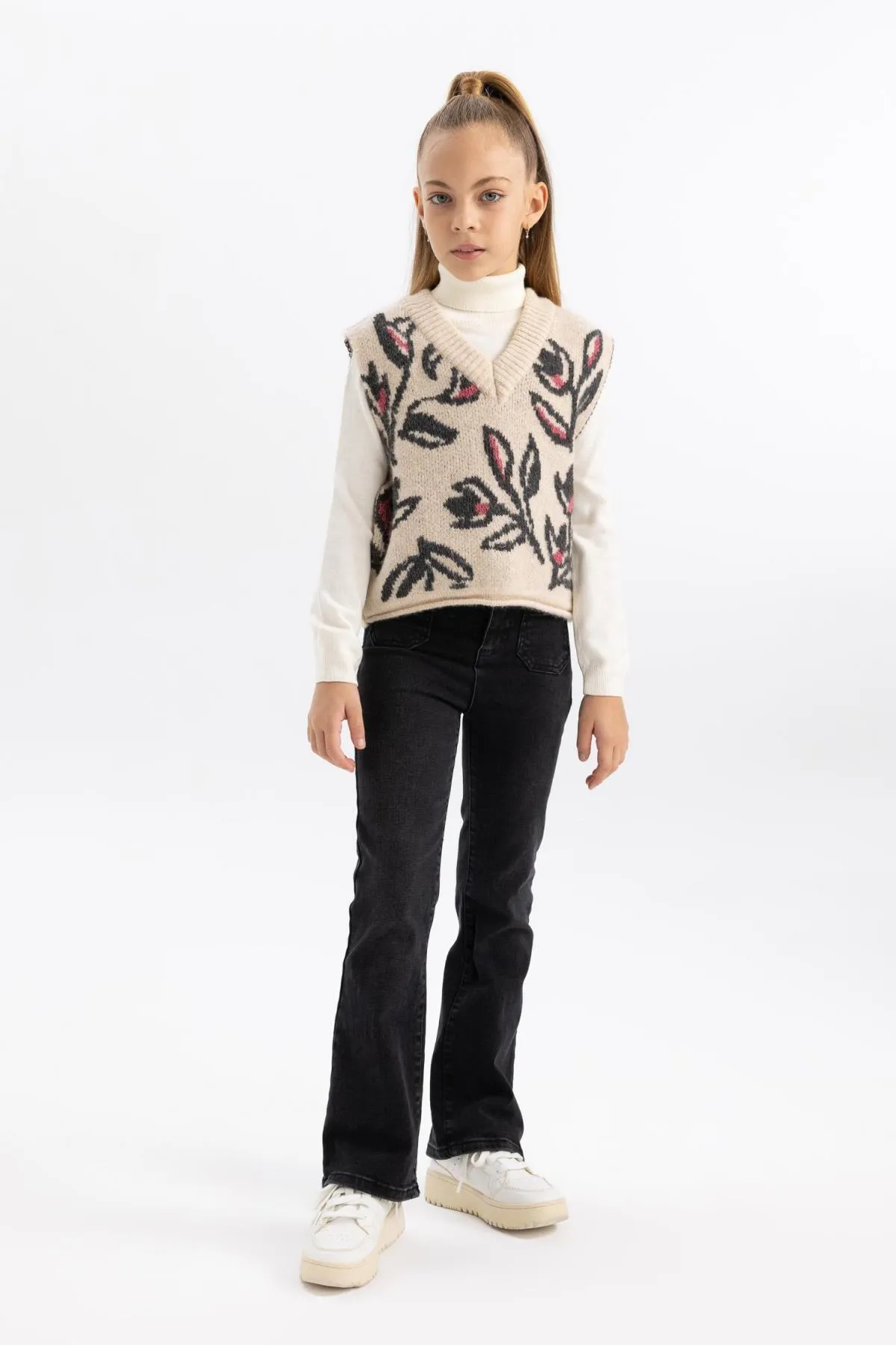 DeFacto  Gemusterter Mädchenpullover