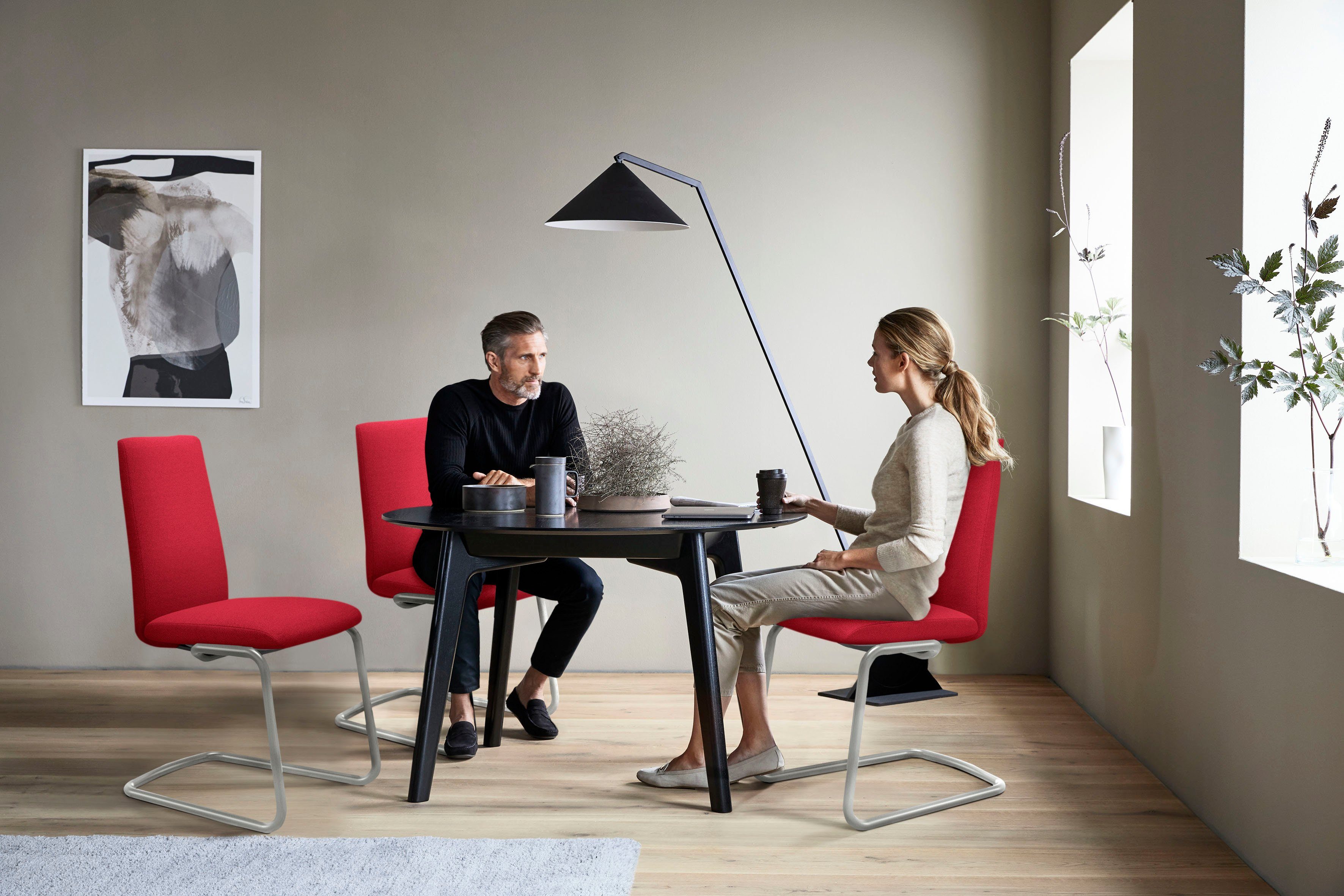 Stressless® Polsterstuhl Laurel, Low Back, Größe M, mit Beinen aus Stahl in Chrom glänzend