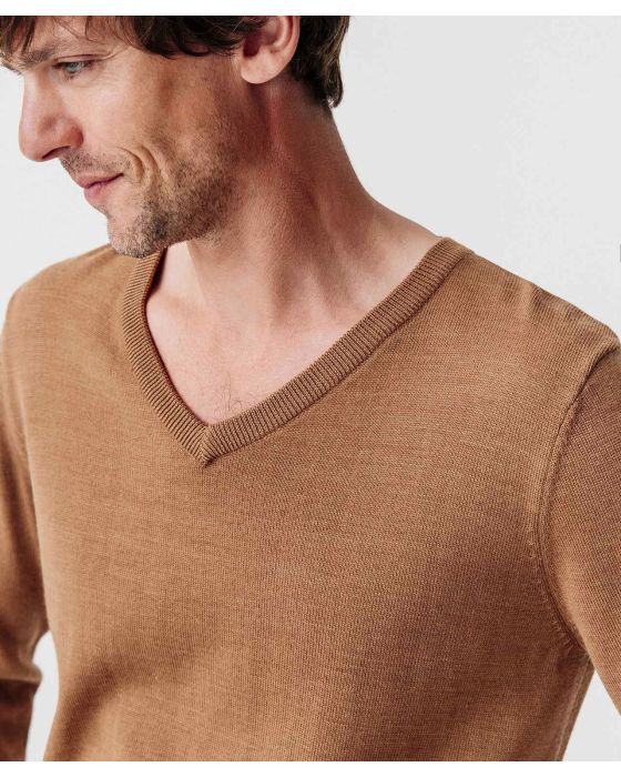 Pull col V laine et Thermolactyl