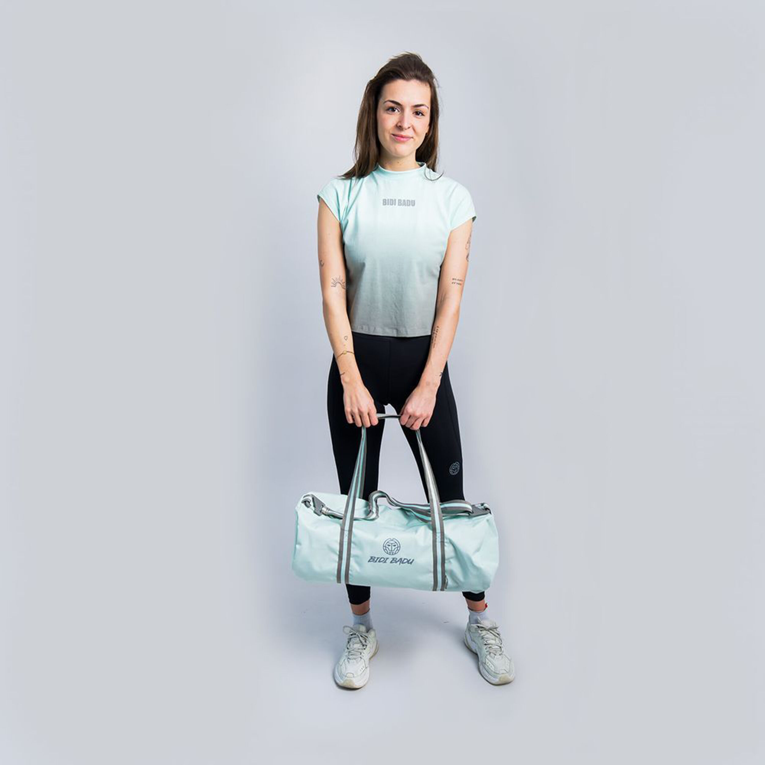 Multifidi Move Printed T-Shirt Damen - Mint, Grau