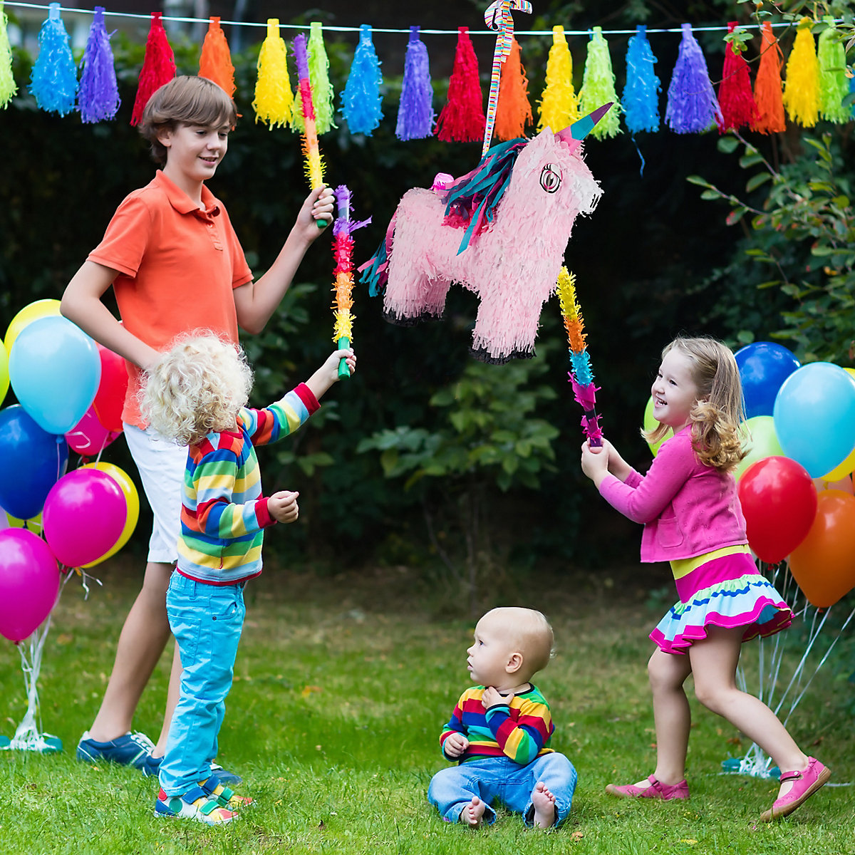 3 tlg. Pinata Set Einhorn