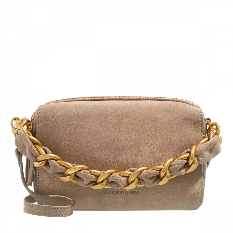 LES VISIONNAIRES - Les Visionnaires Shoulder Bags Metallkette Taupe - taupe